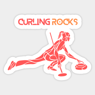 Curling rocks Sticker